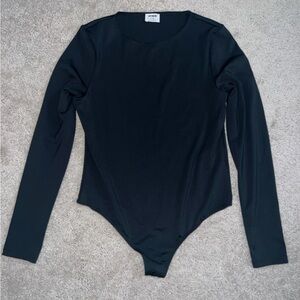 Cotton on black long sleeve thong bodysuit